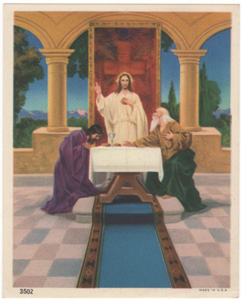 Jesus at table with disciples
